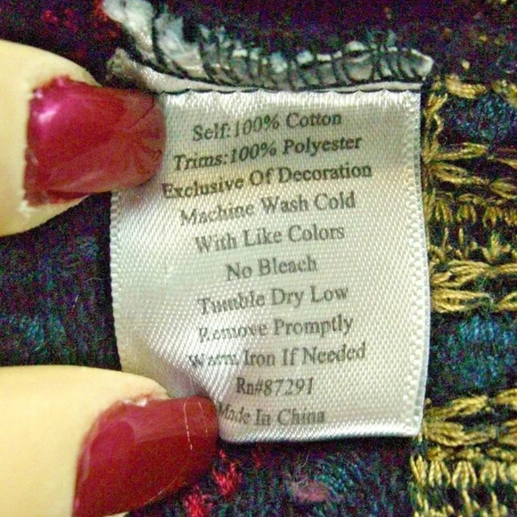 Johnny Was JW Los Angeles Womens Embroidered Cardigan Jacket Cotton Small Black - Picture 11 of 11